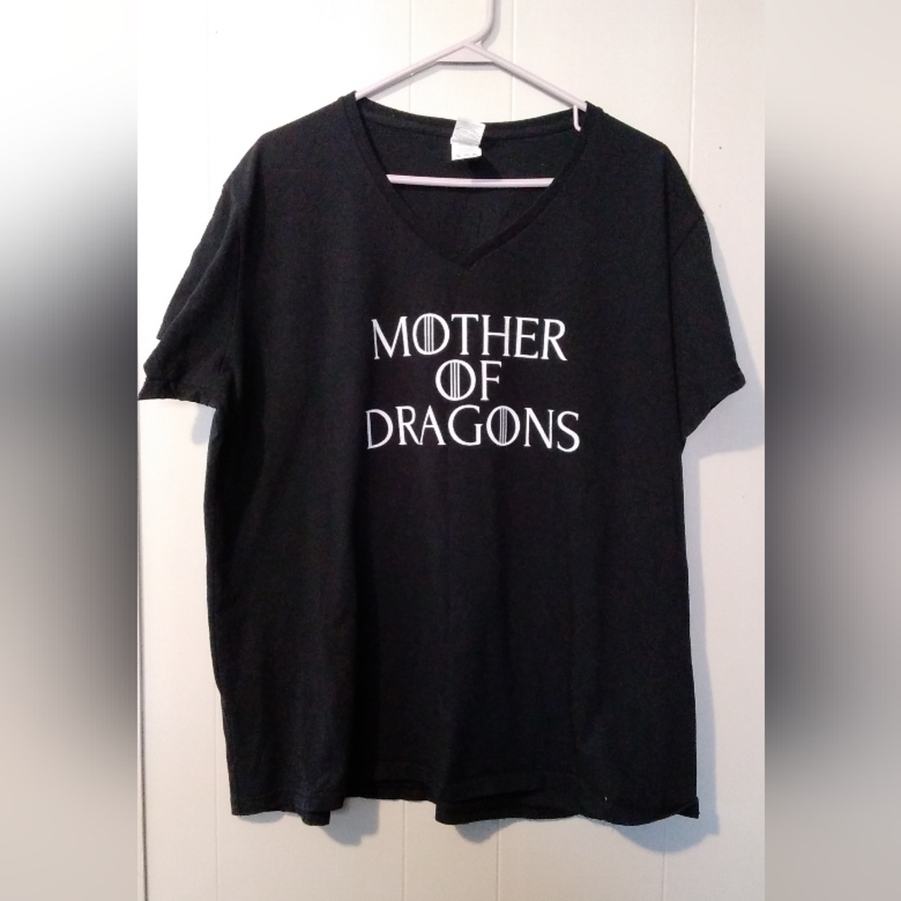 Mother of Dragons V-Neck Tee | 3XL | Gildan Heavy Cotton - Picture 2 of 8
